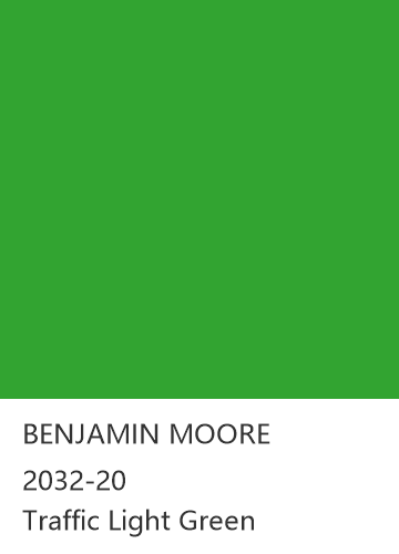 BENJAMIN MOORE 2032-20 Traffic Light Green 色卡