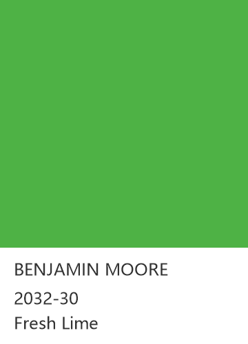 BENJAMIN MOORE 2032-30 Fresh Lime 色卡