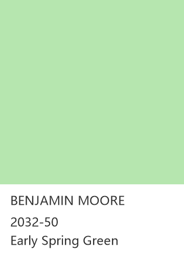 BENJAMIN MOORE 2032-50 Early Spring Green 色卡
