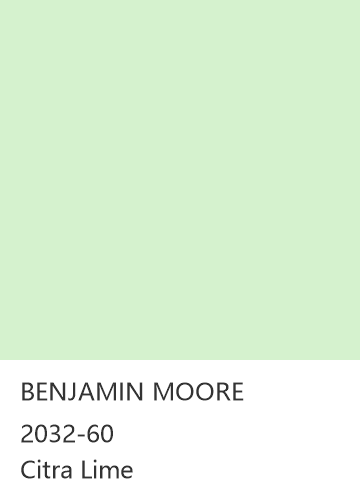 BENJAMIN MOORE 2032-60 Citra Lime 色卡