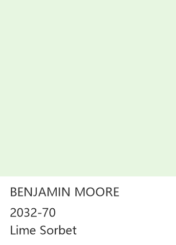 BENJAMIN MOORE 2032-70 Lime Sorbet 色卡