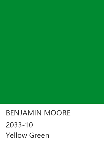 BENJAMIN MOORE 2033-10 Yellow Green 色卡