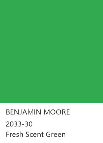 BENJAMIN MOORE 2033-30 Fresh Scent Green 色卡