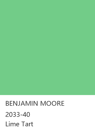 BENJAMIN MOORE 2033-40 Lime Tart 色卡