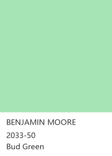 BENJAMIN MOORE 2033-50 Bud Green 色卡