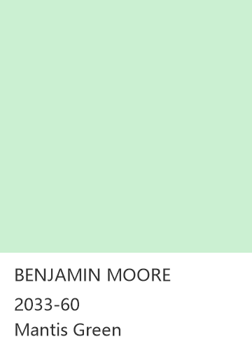 BENJAMIN MOORE 2033-60 Mantis Green 色卡