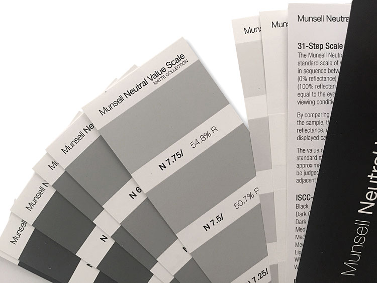 Munsell孟塞尔国际标准色卡 Munsell明度